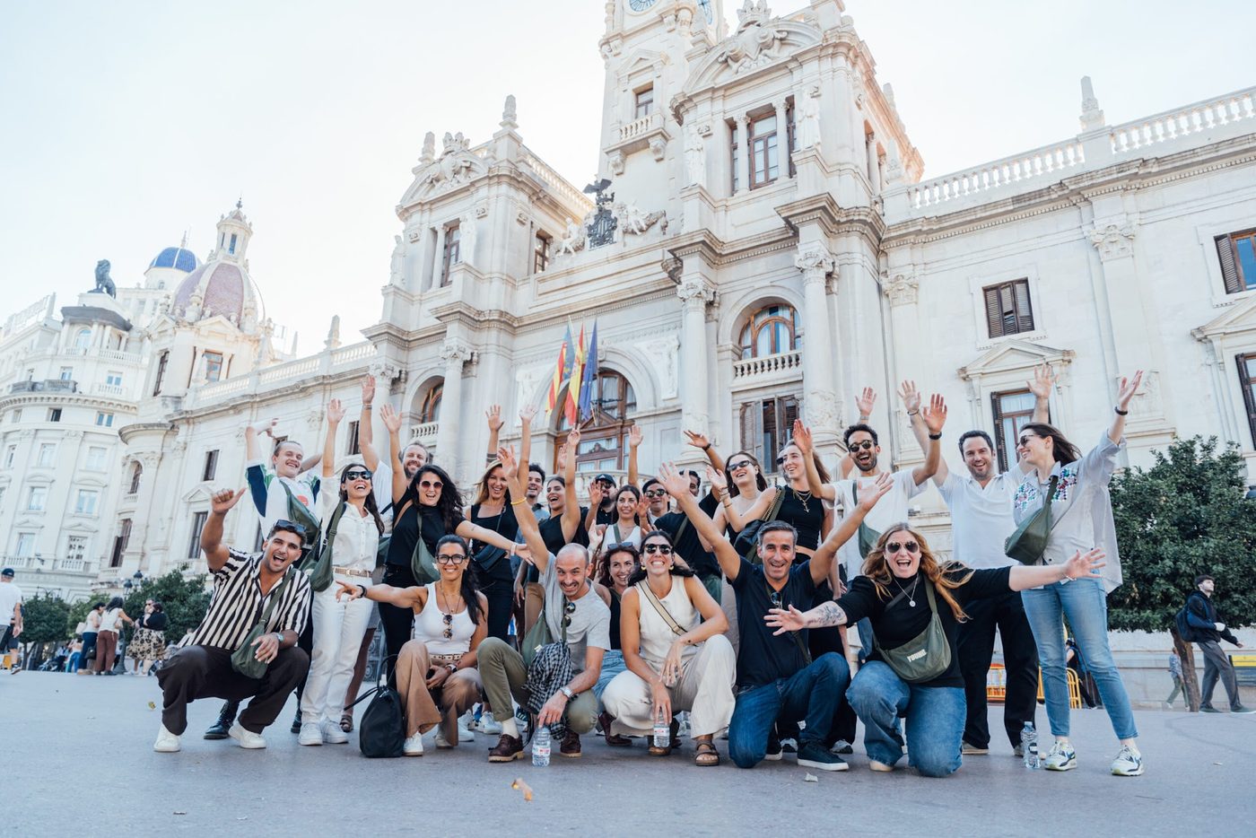 The YOUNG community together on the square in Valencia