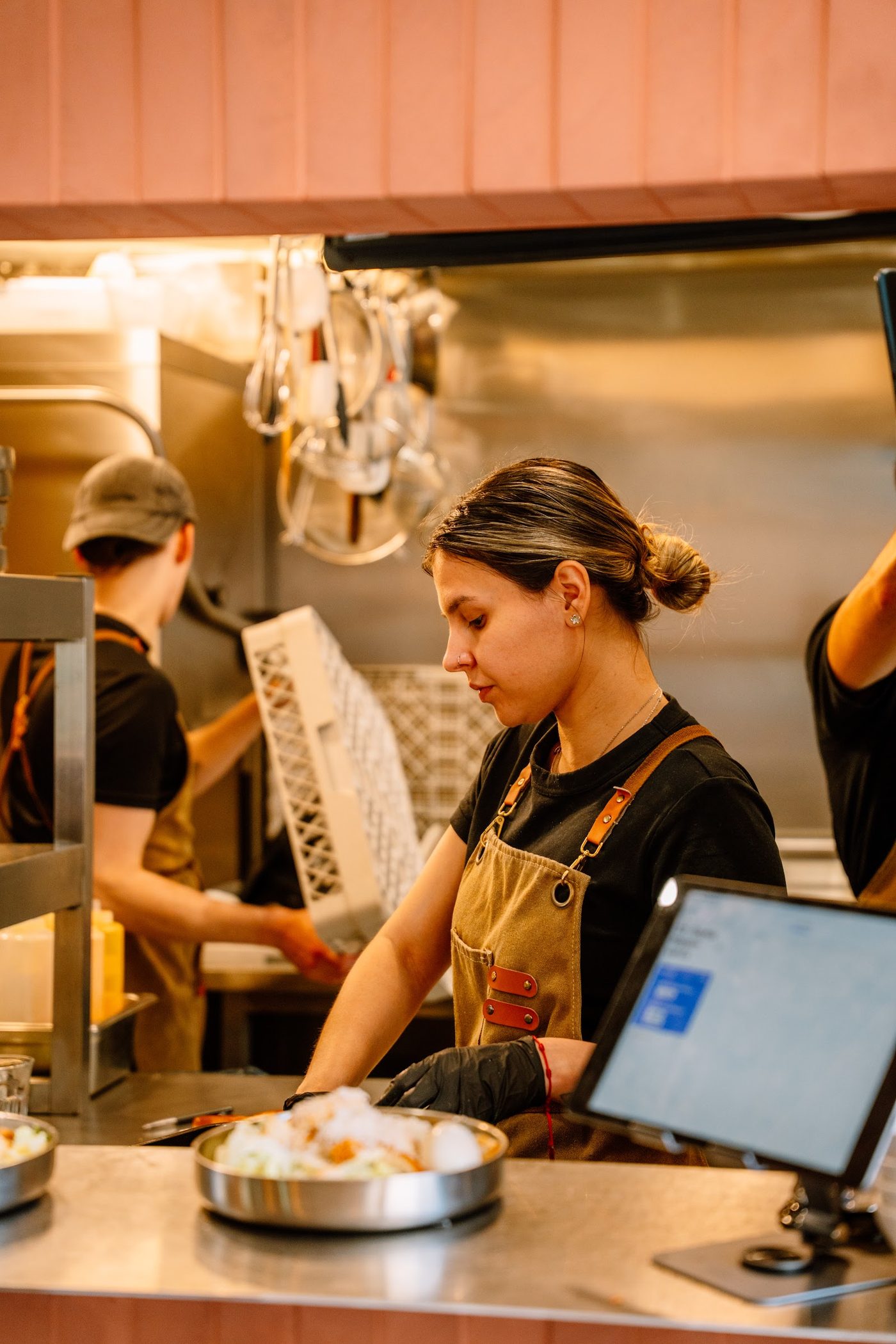 The kitchen at Runners during service