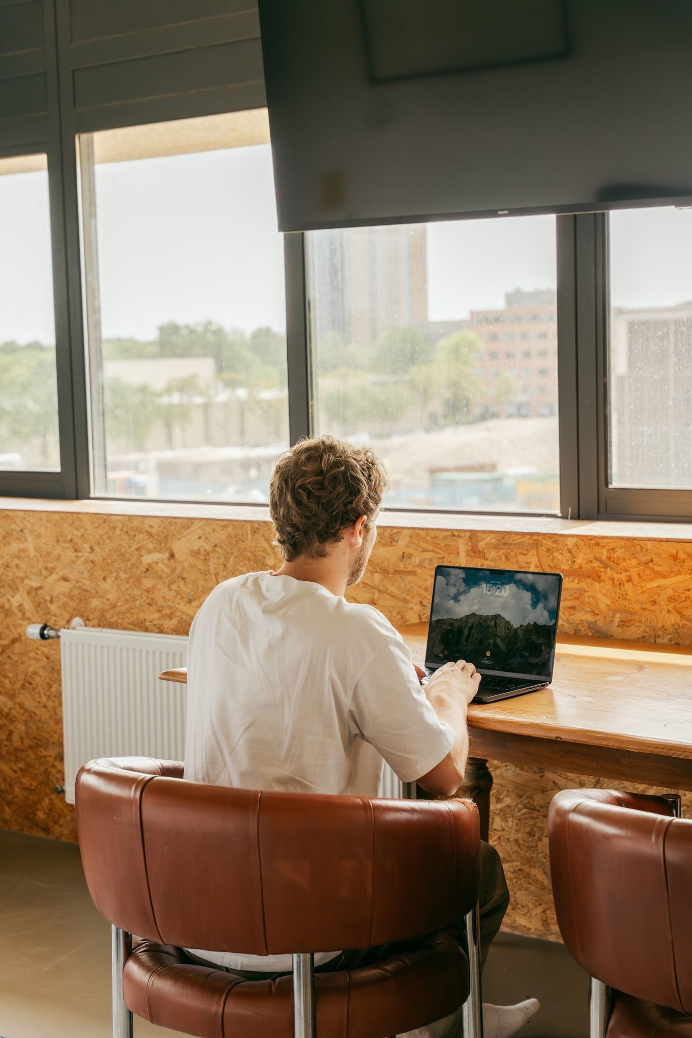 Working by the window in a YOUNG workspace